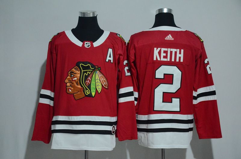 Men 2017 Chicago Blackhawks 2 Keith red Adidas jerseys